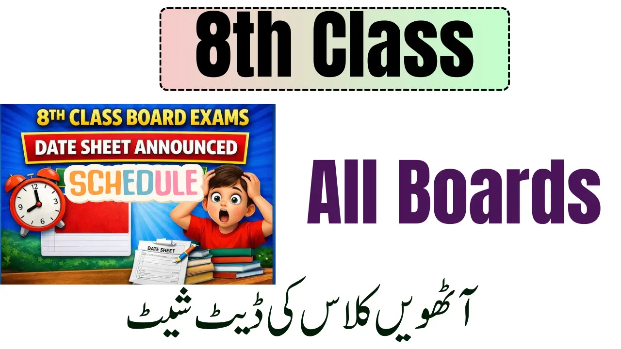 All Boards 8th Class Date Sheets