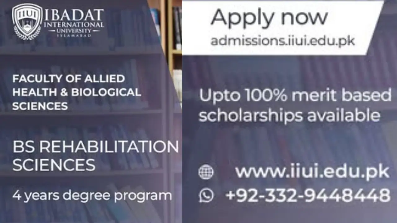 Ibadat International University Islamabad BS Rehabilitation Sciences Admissions