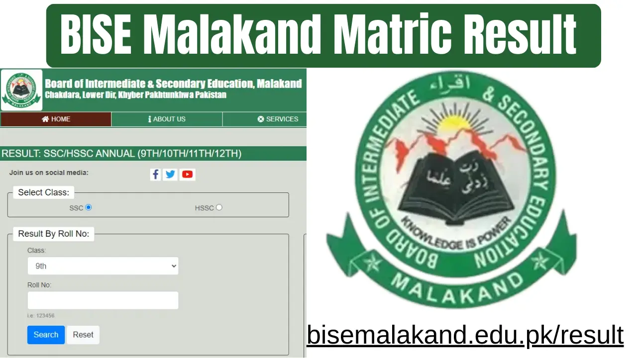 BISE Malakand Matric Result Update